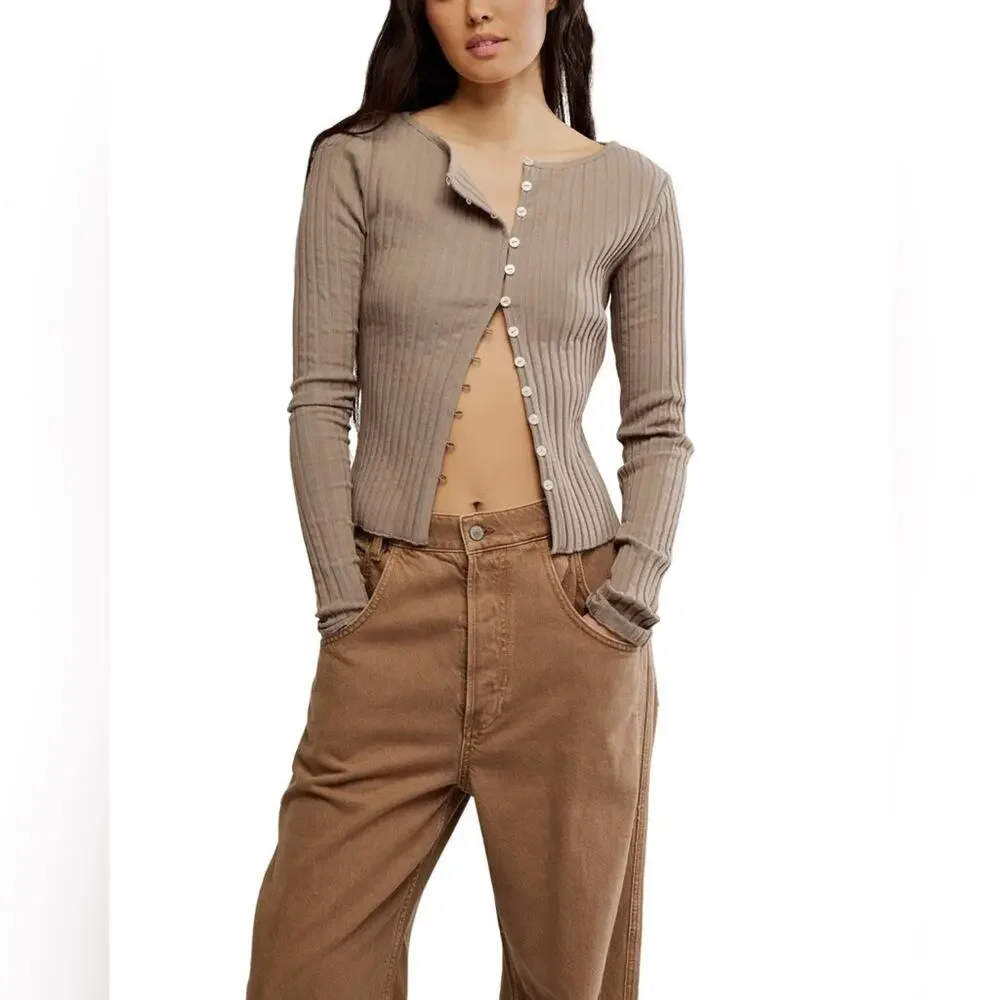 Free People Tilly Long Sleeve in Fallen Rock Size Medium